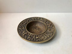Vintage Danish Bronze Zodiac Dish from Nordisk Malm, 1940s