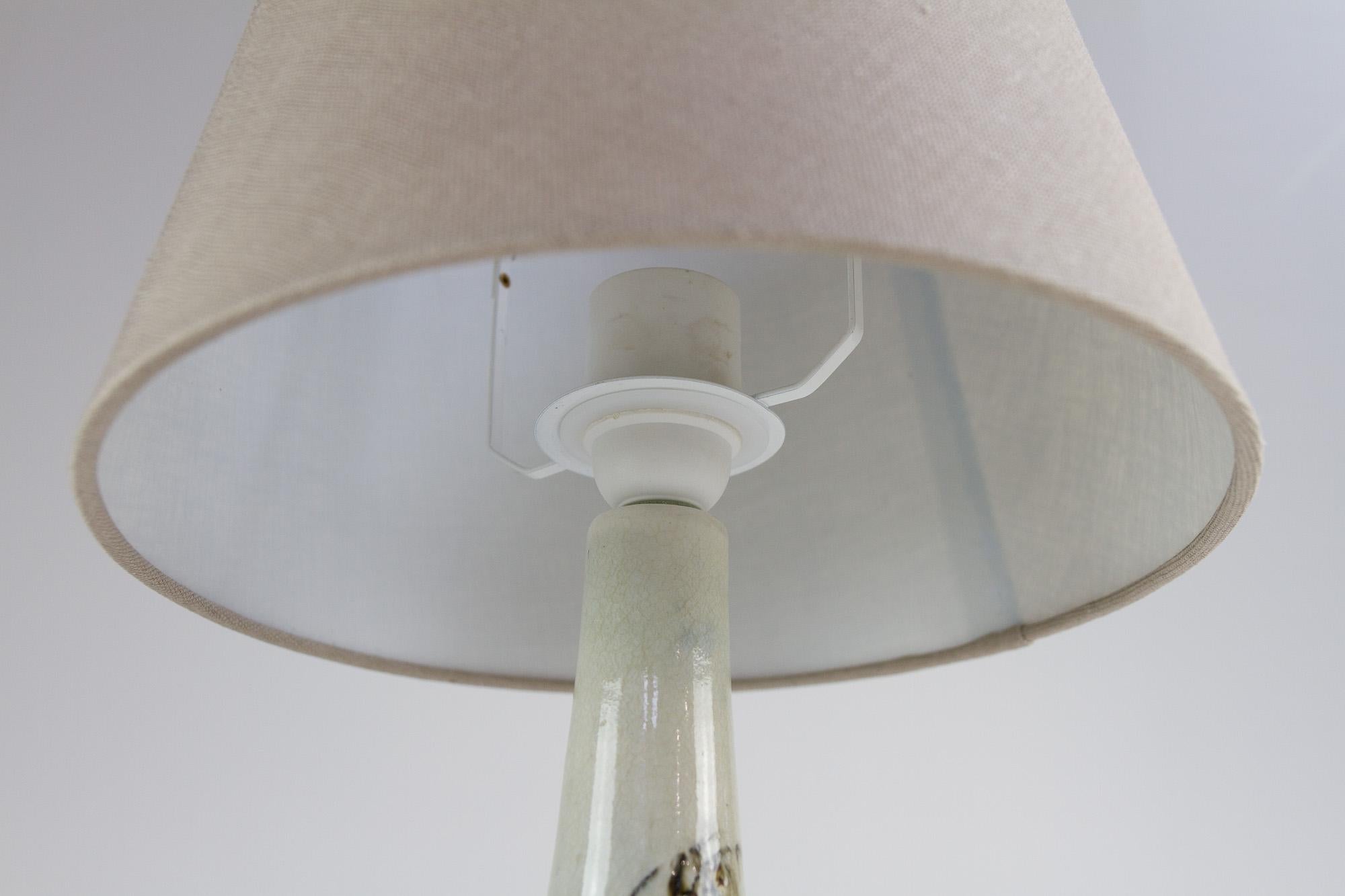 Lampe de bureau danoise vintage en céramique brutaliste par Conny Walther, années 1960. Bon état - En vente à Asaa, DK