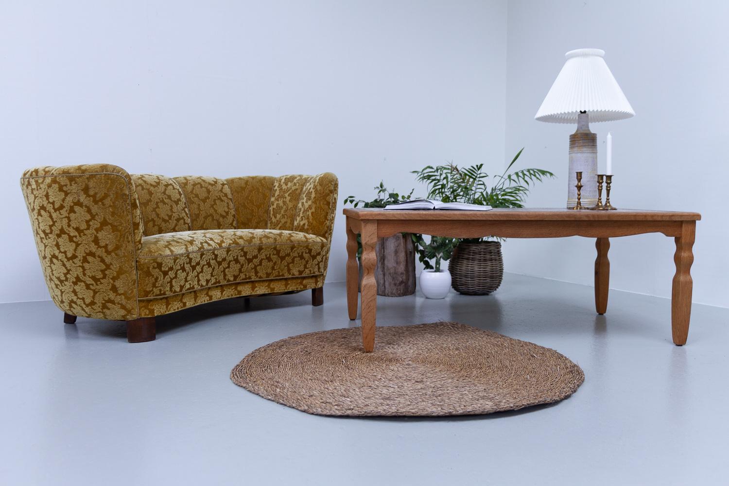 Dänischer brutalistischer Vintage-Couchtisch aus Eiche mit Kacheln, 1960er Jahre. im Angebot 13
