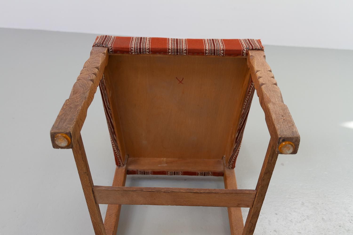 Vintage Danish Brutalist Ladder Back Oak Dining Chair, 1960s.  For Sale 10