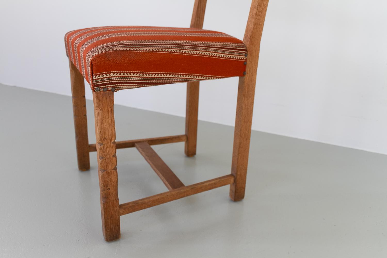 Vintage Danish Brutalist Ladder Back Oak Dining Chair, 1960s.  For Sale 16