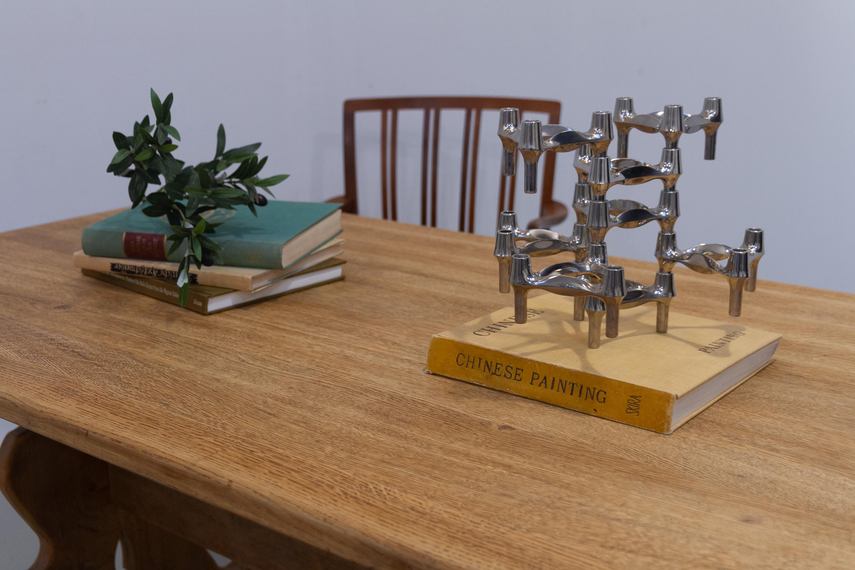 Vintage Danish Brutalist Oak Dining Table, 1960s. For Sale 16