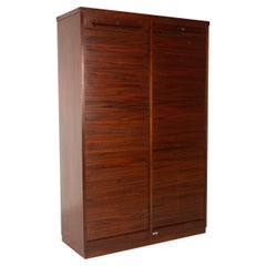 Vintage Danish Cabinet with Tambour Doors, 1950s
