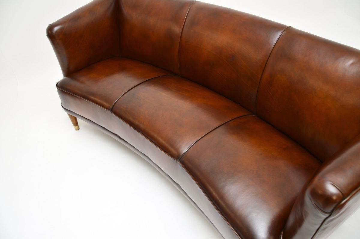 Dänisches Vintage-Schreiner-Leder-Sofa im Angebot 5