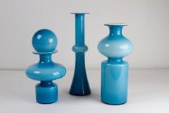 Vintage Danish Carnaby Vases by Per Lütken for Holmegaard 1960s, Set of 3