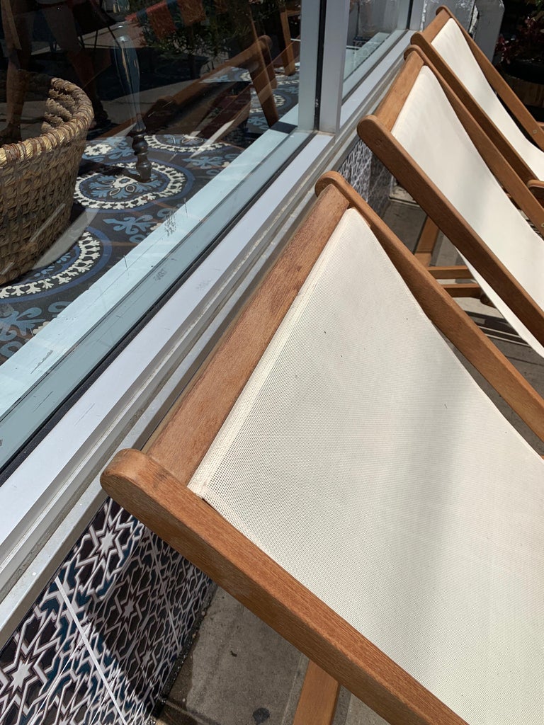 Vintage Danish Cattie Teak Fold Out Rocking Sling Chairs at 1stDibs ...