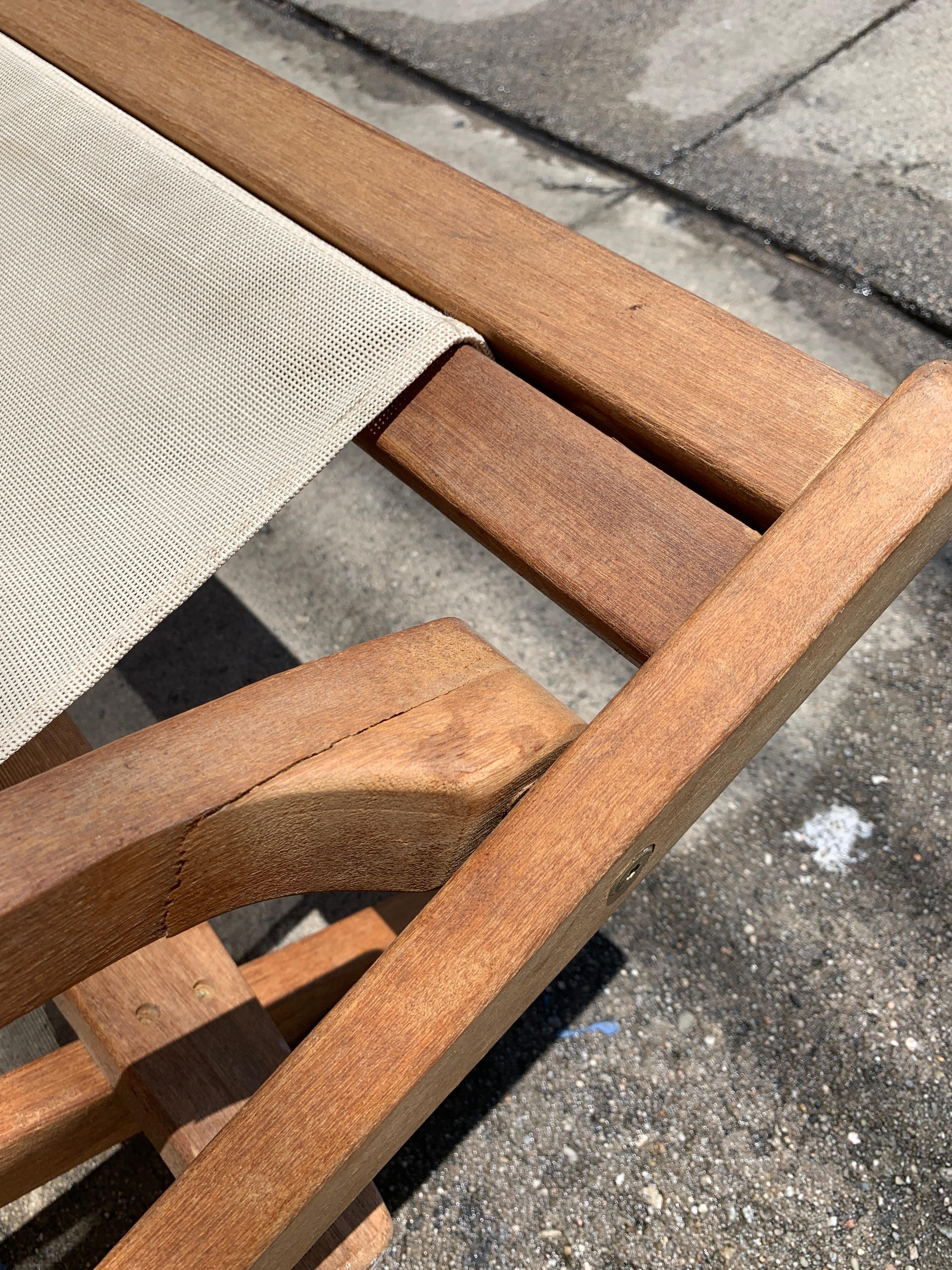 teak sling chairs