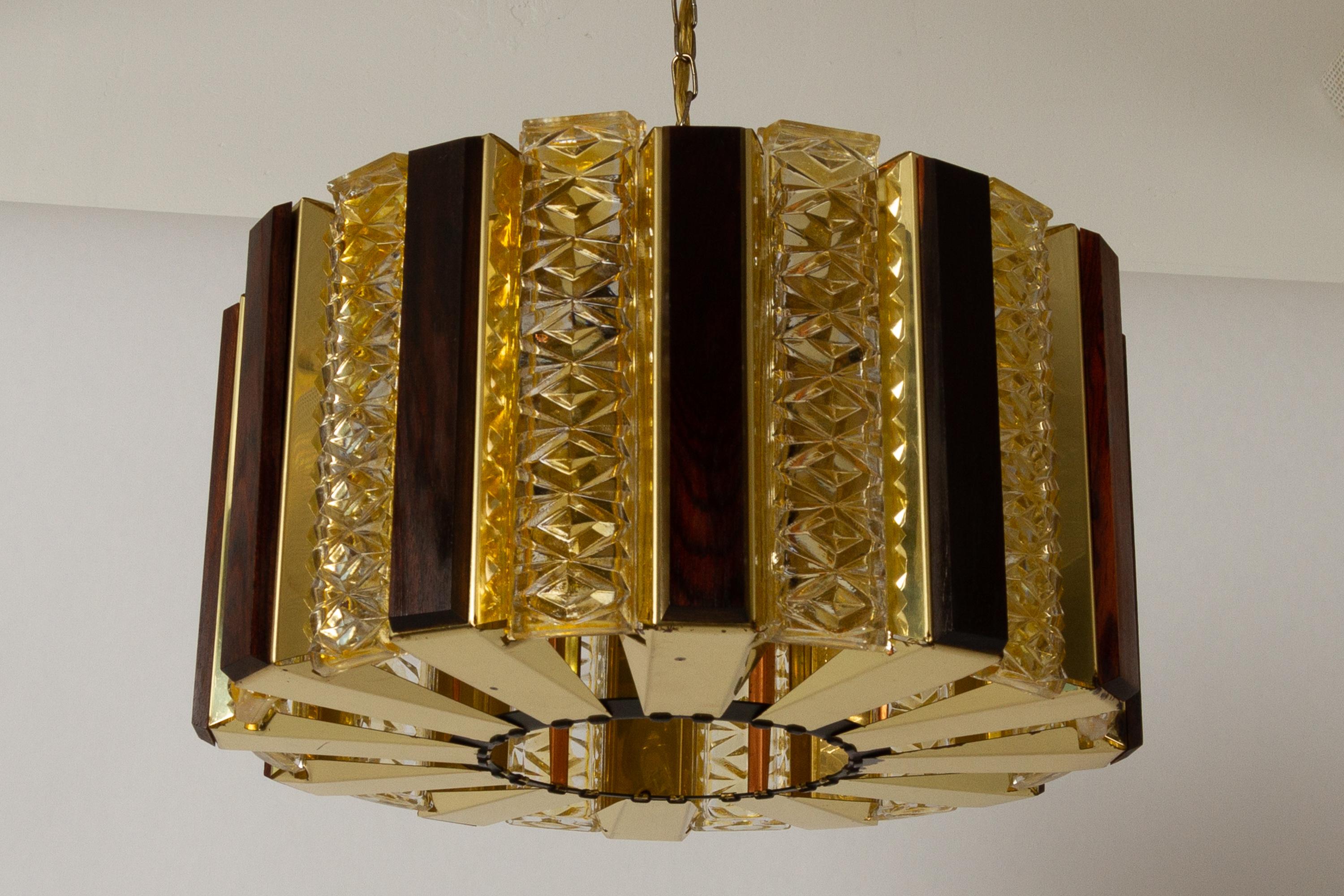 Vintage Danish Ceiling Pendant by Werner Schou for Coronell Elektro, 1960s In Good Condition In Asaa, DK