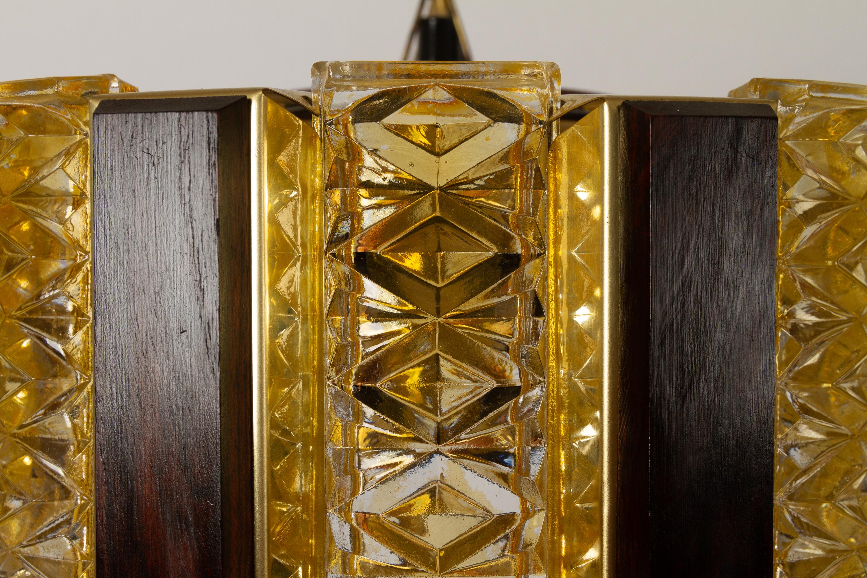 Brass Vintage Danish Ceiling Pendant by Werner Schou for Coronell Elektro, 1960s