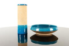 Cuenco y jarrón de cerámica danesa vintage de Nils Kähler para Kähler Ceramics, años 60