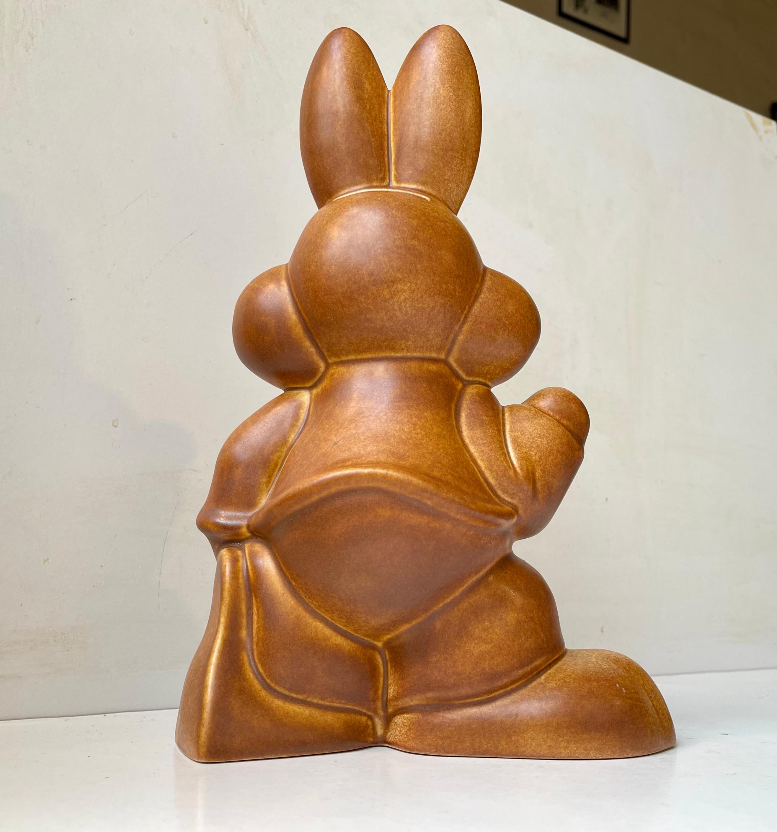 Salvadanaio danese d'epoca in ceramica Jumbo Bunny di Søholm, anni '80 In condizioni buone in vendita a Esbjerg, DK