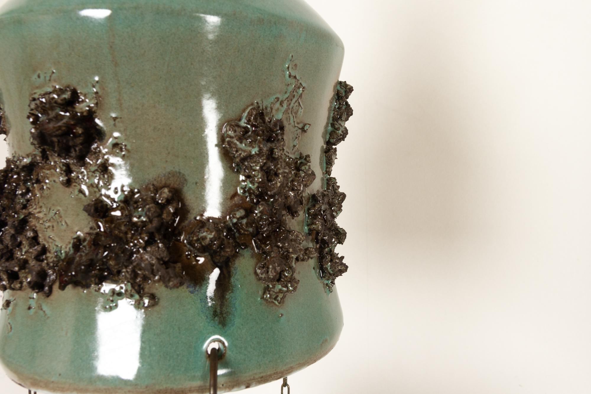 Vintage Danish Ceramic Pendants and Hanging Flower Pot 1960s For Sale 4