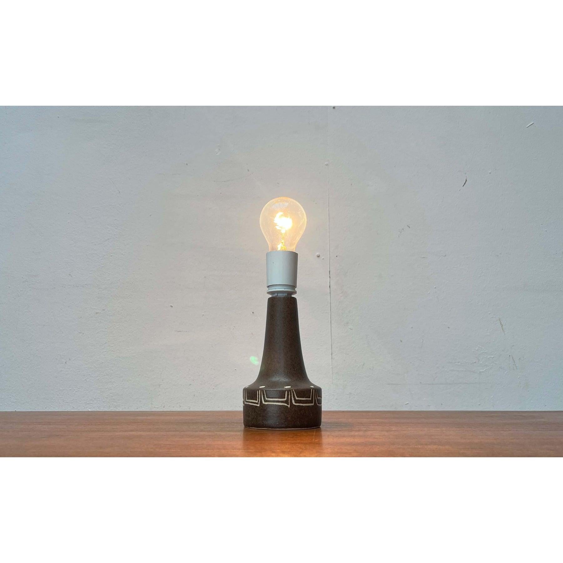 Lampada da tavolo danese vintage in ceramica, anni '70 in vendita 3