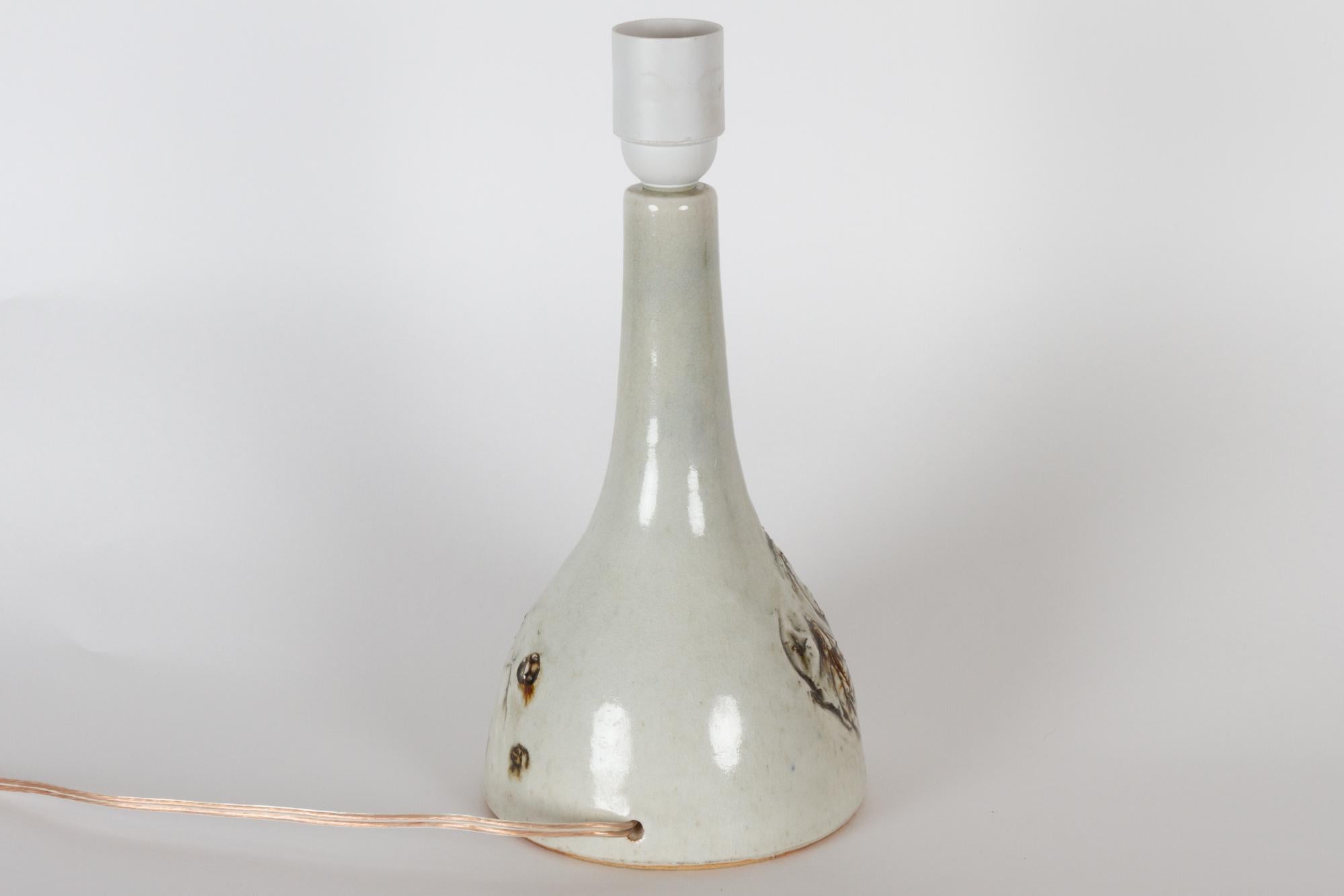 Vintage Danish Ceramic Table Lamp by Conny Walther 1960s In Good Condition In Asaa, DK