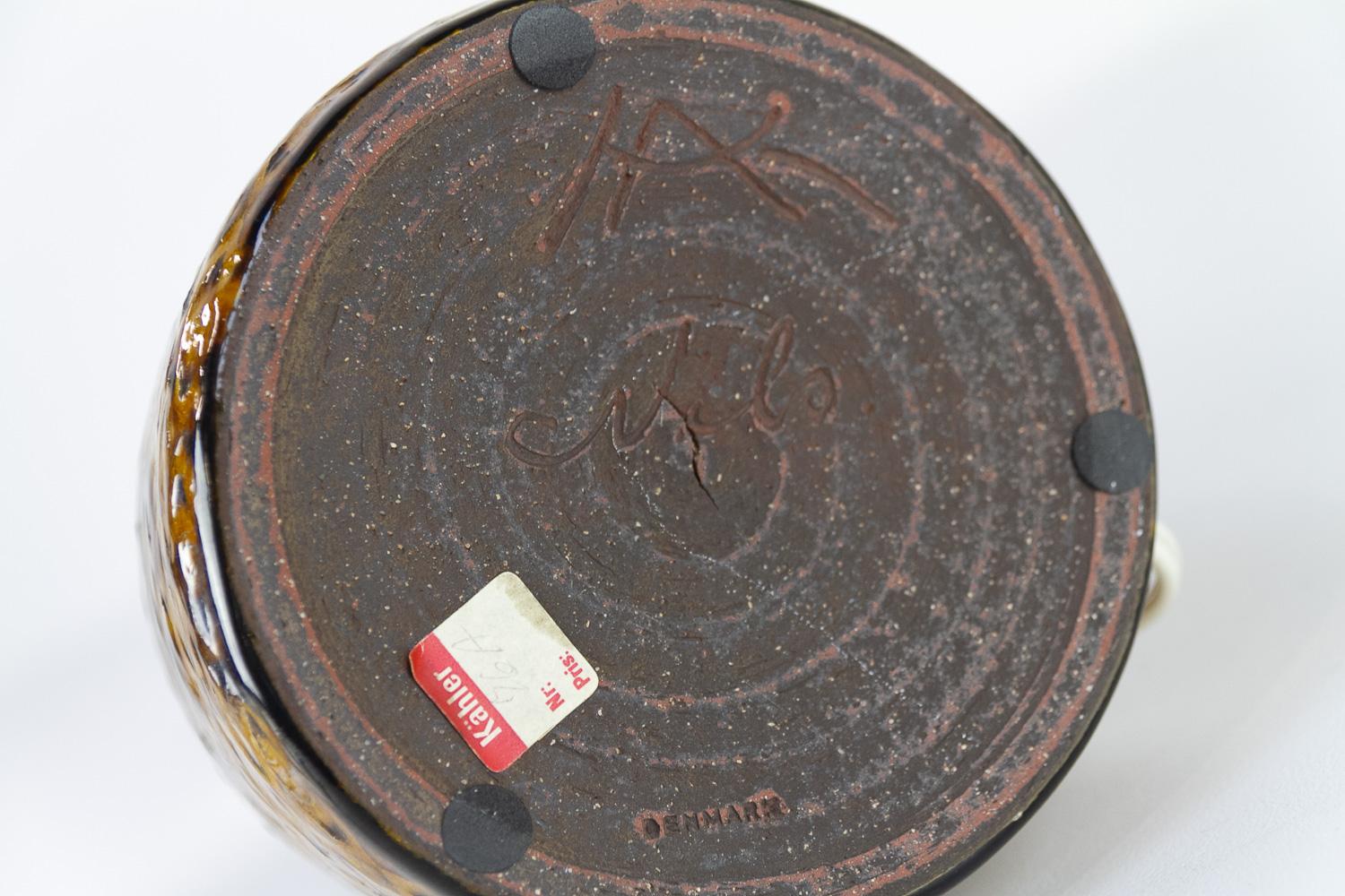 Lampe de table vintage en céramique danoise par Nils Kähler, années 1960. en vente 3