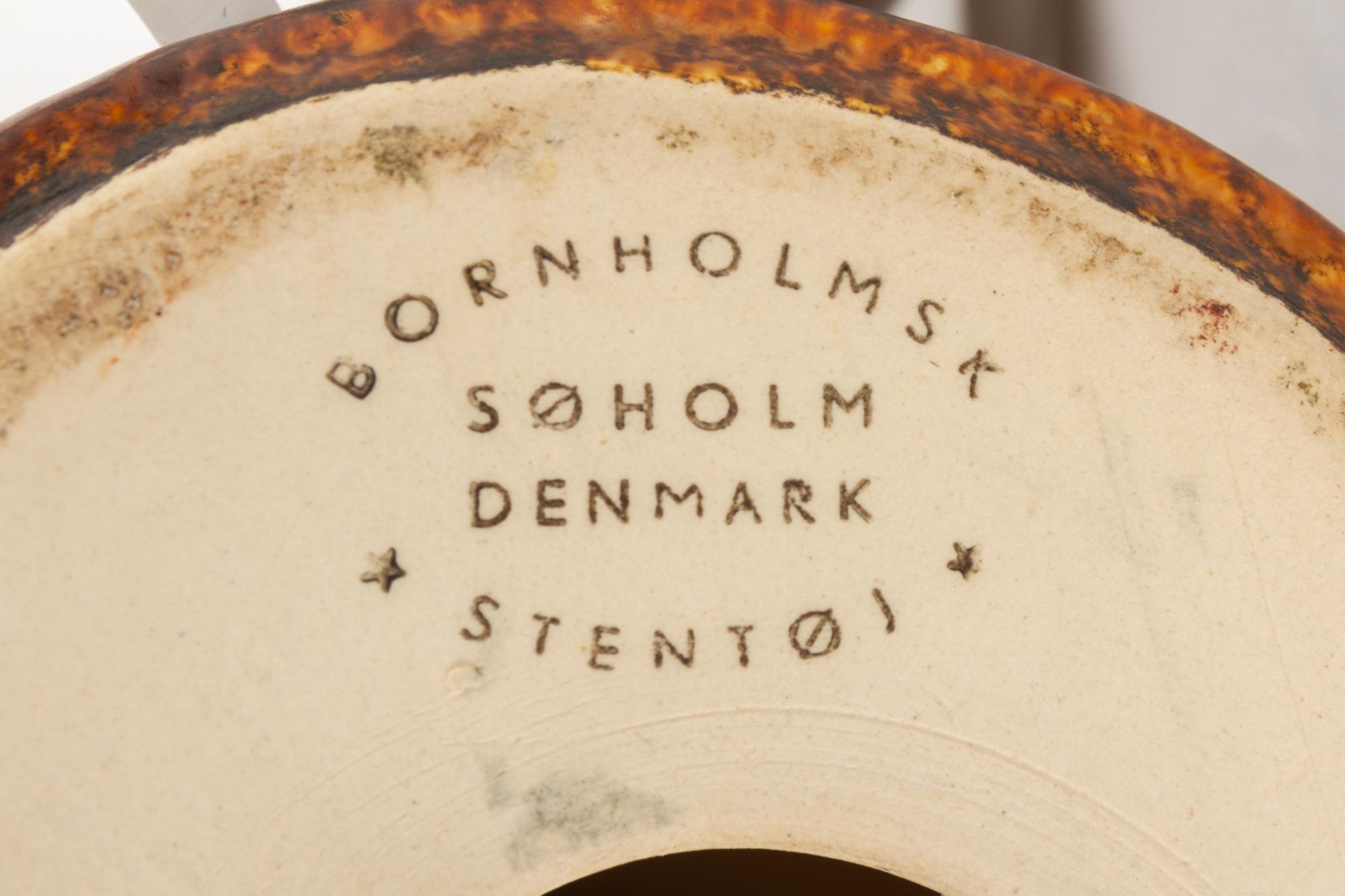 Dänische Keramik-Tischlampe von Sholm, 1960er Jahre im Angebot 7
