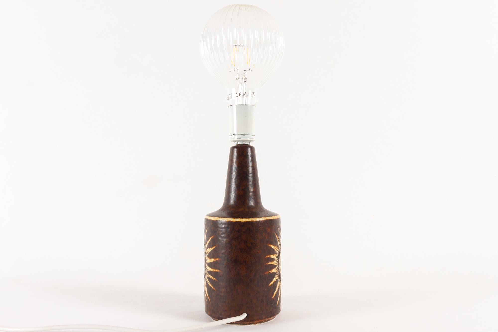 Dänische Keramik-Tischlampe von Sholm, 1960er Jahre im Angebot 1