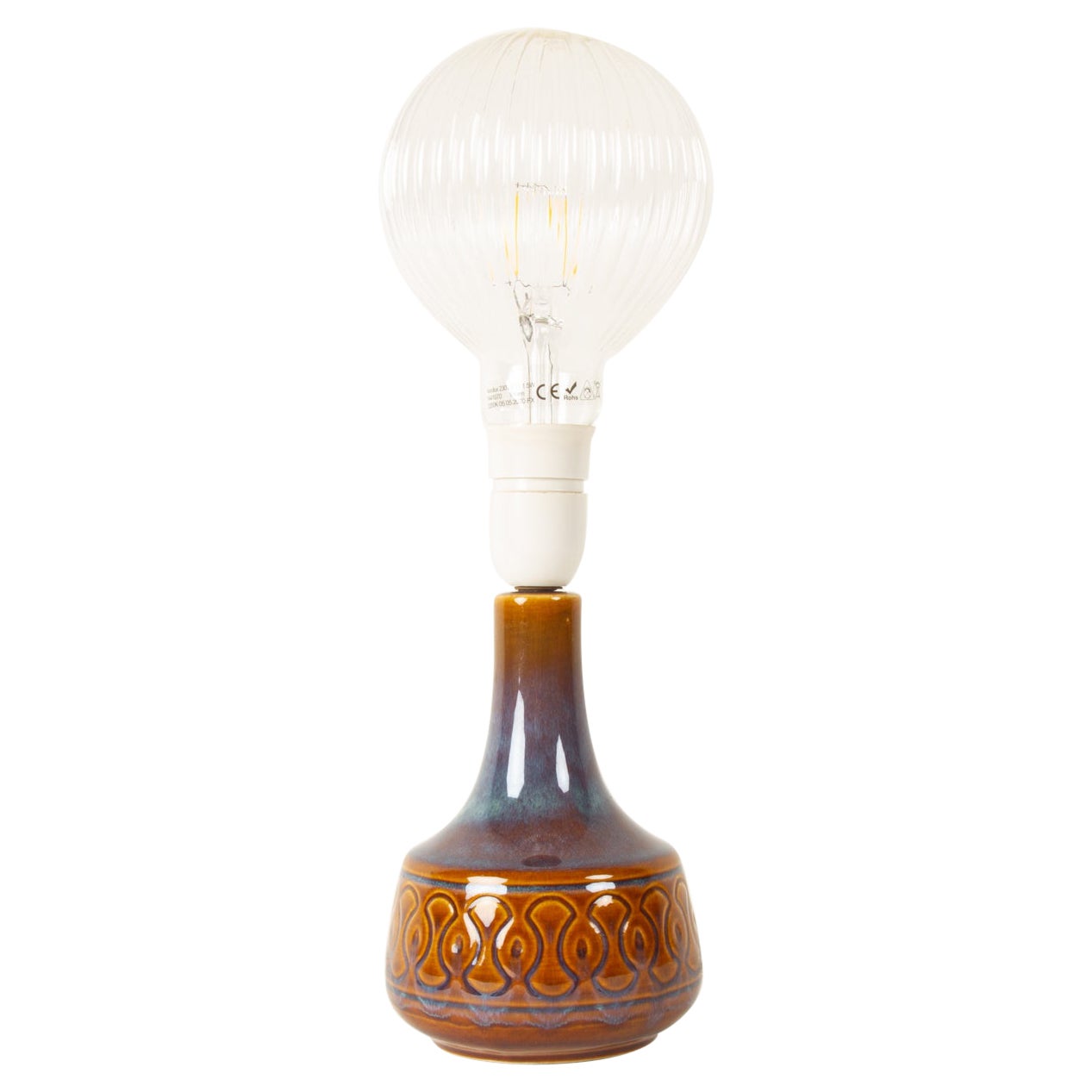 Vintage Danish Ceramic Table Lamp by Søholm, 1960s