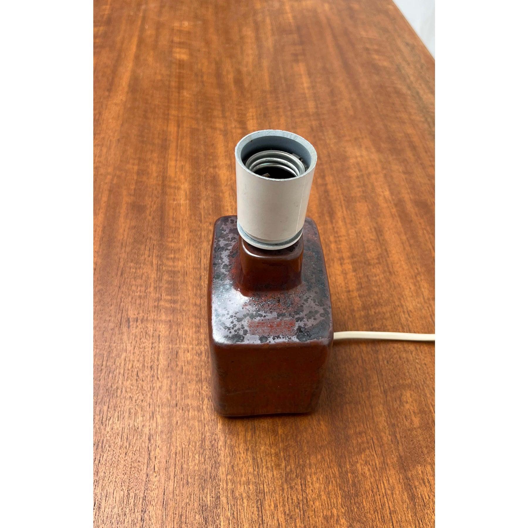 Lámpara de sobremesa de cerámica danesa vintage de Desiree Stentoj, años 70 en venta 3