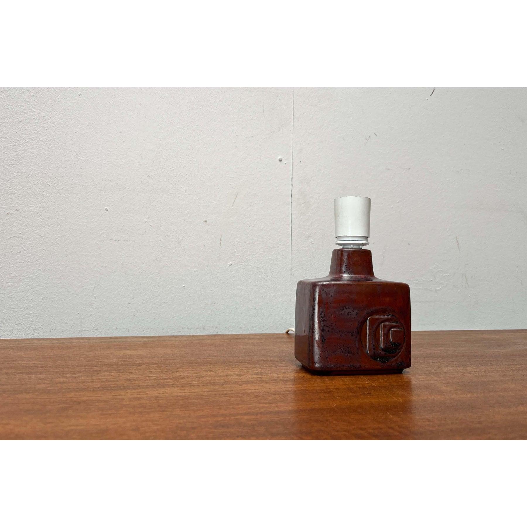Lámpara de sobremesa de cerámica danesa vintage de Desiree Stentoj, años 70 en venta 8