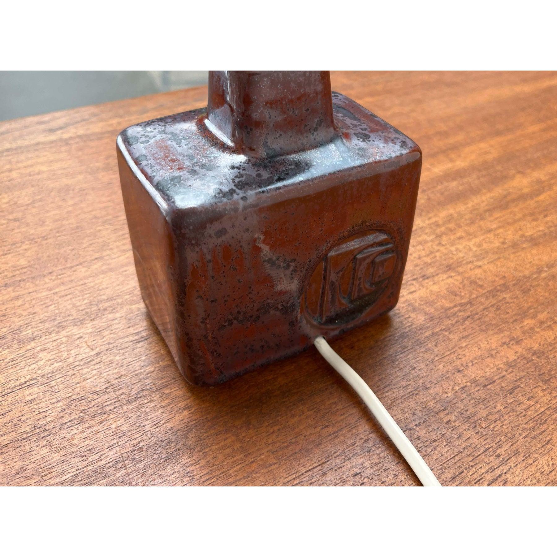 Lámpara de sobremesa de cerámica danesa vintage de Desiree Stentoj, años 70 Danés en venta