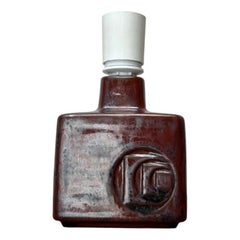Lampada da tavolo danese vintage in ceramica di Desiree Stentoj, anni '70