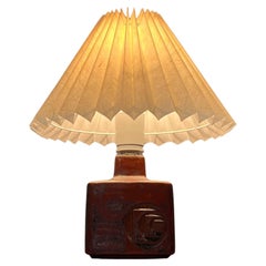 Lámpara de sobremesa de cerámica danesa vintage de Desiree Stentoj, años 70