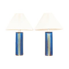 Vintage Danish Ceramic Table Lamps by Søholm 1960s Set of 2