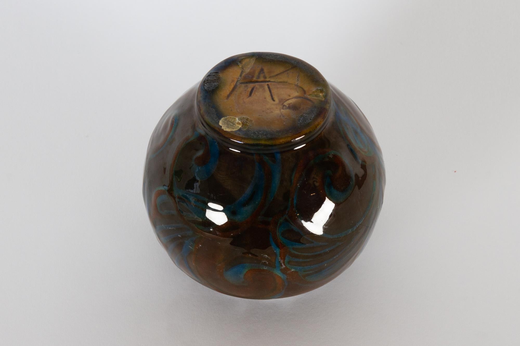 Ceramica Vaso d'epoca in ceramica danese di Herman A. Kähler, anni '30 in vendita