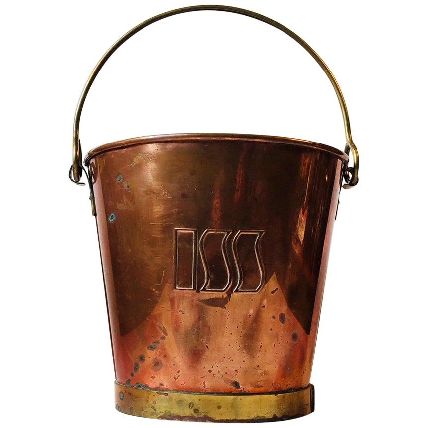 Vintage Danish Champagne Ice Bucket in Copper and Brass, 1970s For Sale