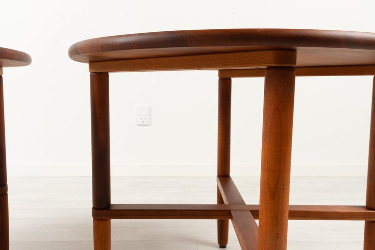 Vintage Danish Cherry Side Tables by Haslev Møbelsnedkeri, 1990s, Set of 2 For Sale at 1stDibs