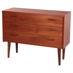 Vintage Danish Chest of Drawers of Veneered Teak, 1960s