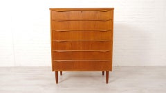 Commode vintage danoise  Teck  6 tiroirs  108 cm