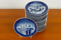 Vintage Danish Christmas Plates, Set of 20