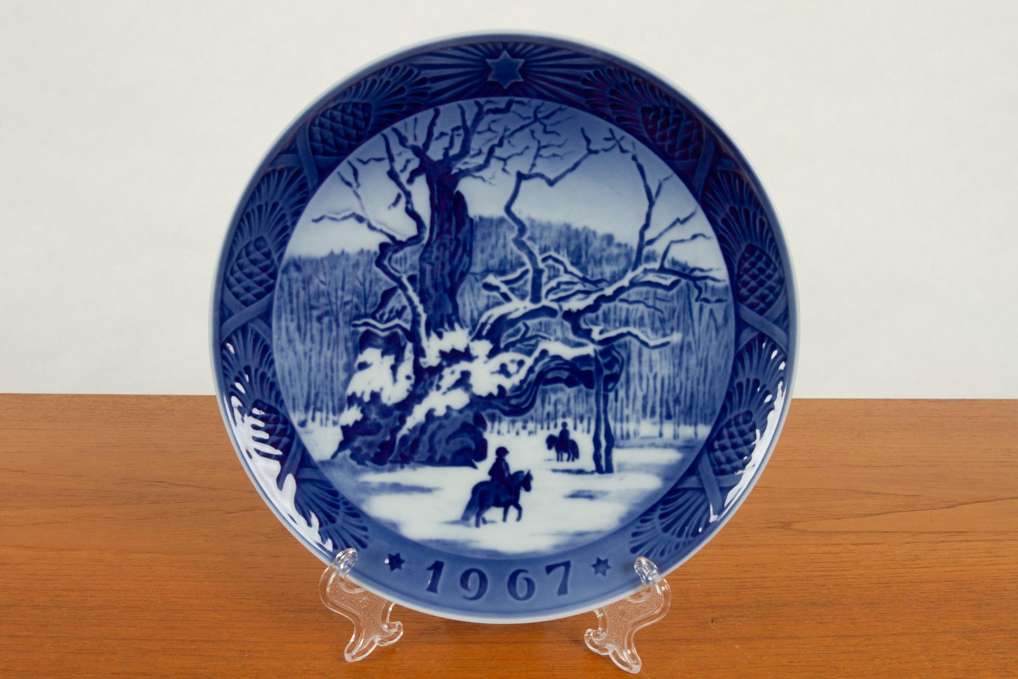 Porcelain Vintage Danish Christmas Plates, Set of 20