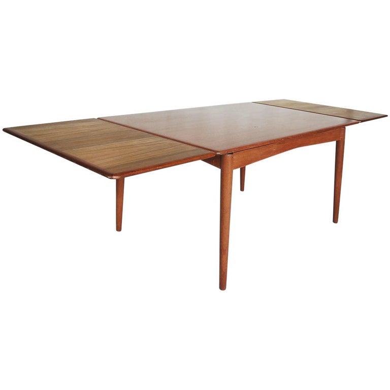Vintage Danish Classic Teak Adjustable Dining Table, 1960s ...