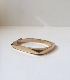 Bracelet jonc concave danois vintage par Bernhard Hertz, 585, 14 carats