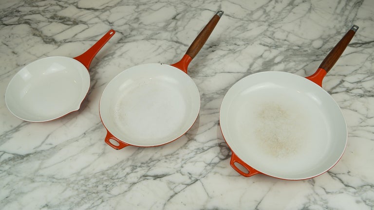 3-Piece Set of Enameled Cookware by Copco of Denmark Designed by Michael  Lax at 1stDibs