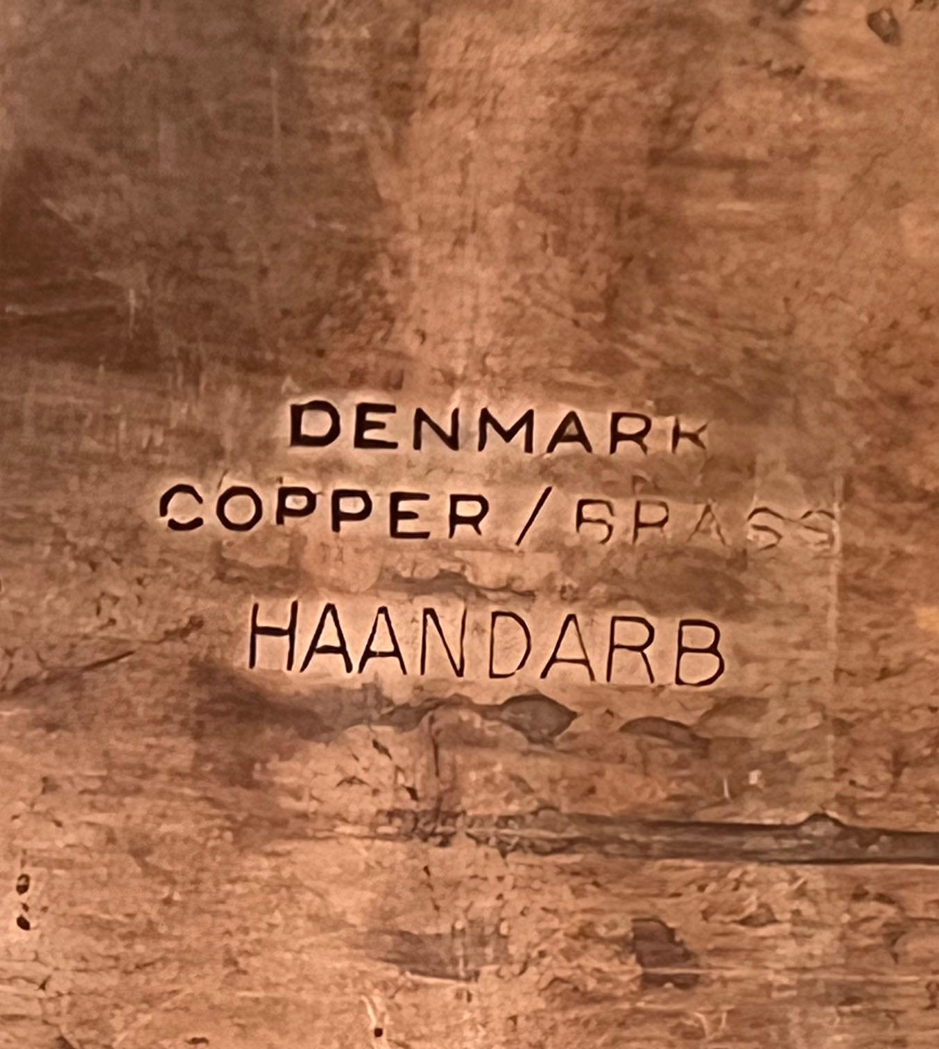 Vintage Danish Copper and Brass Watering Stamped Haandarb 4