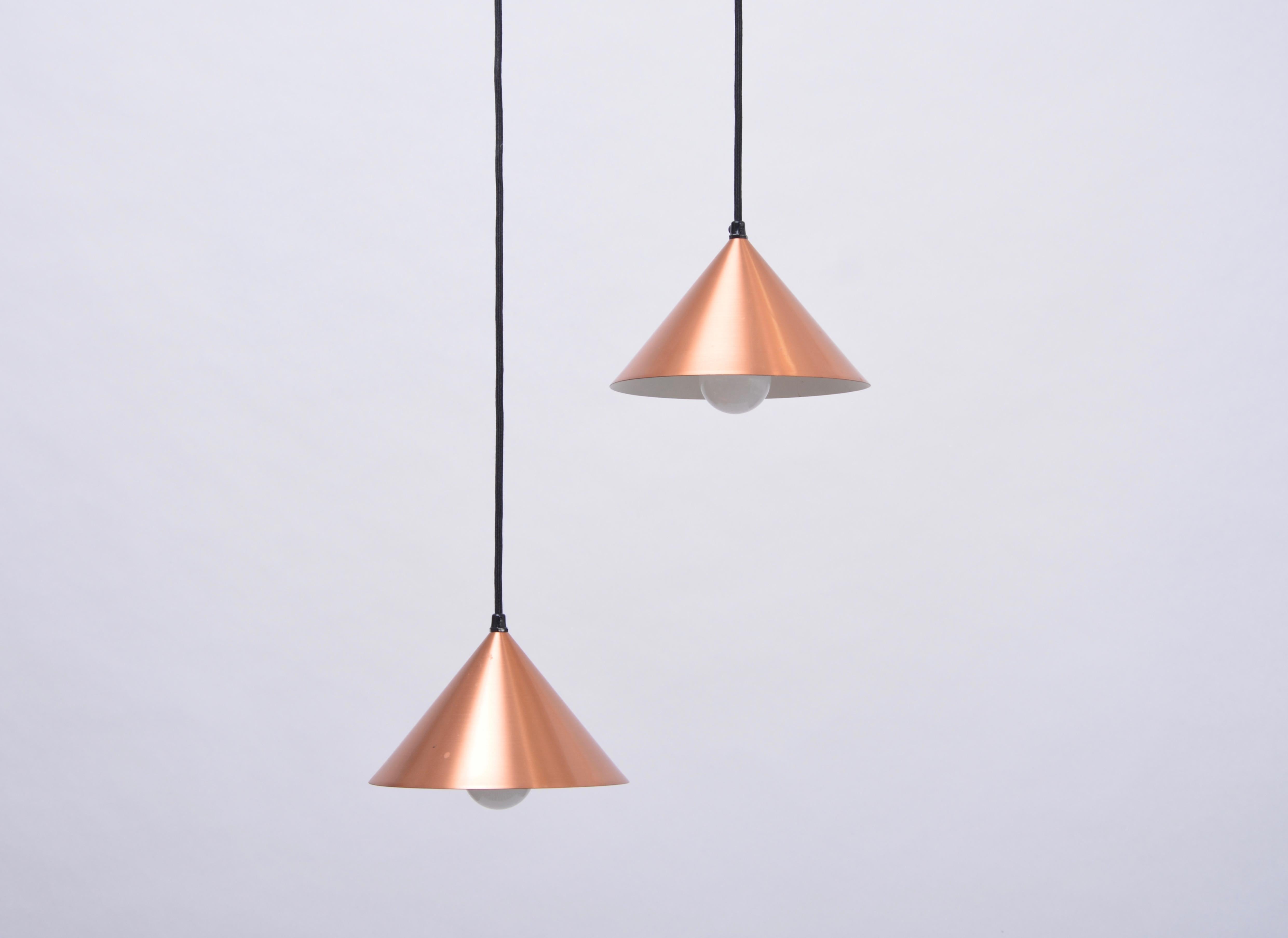 modern copper pendant light