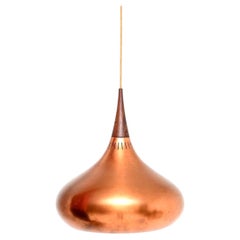 Vintage Danish Copper Orient Pendant Lamp by Jo Hammerborg