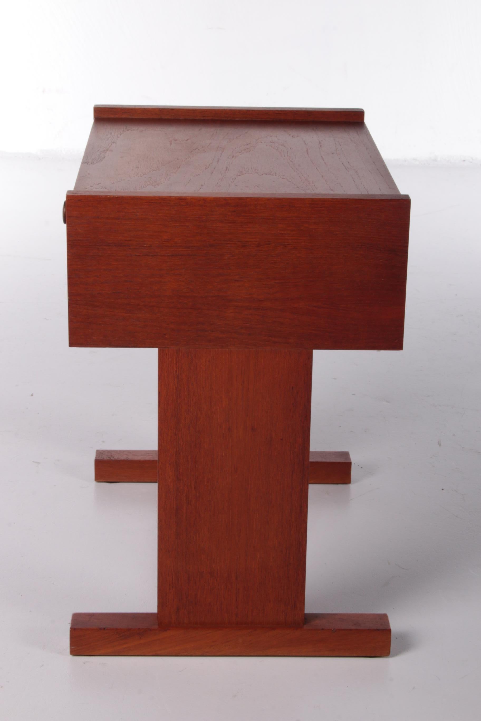 Vintage Danish Design Bedside Table with Drawer, 1960s In Good Condition In Oostrum-Venray, NL