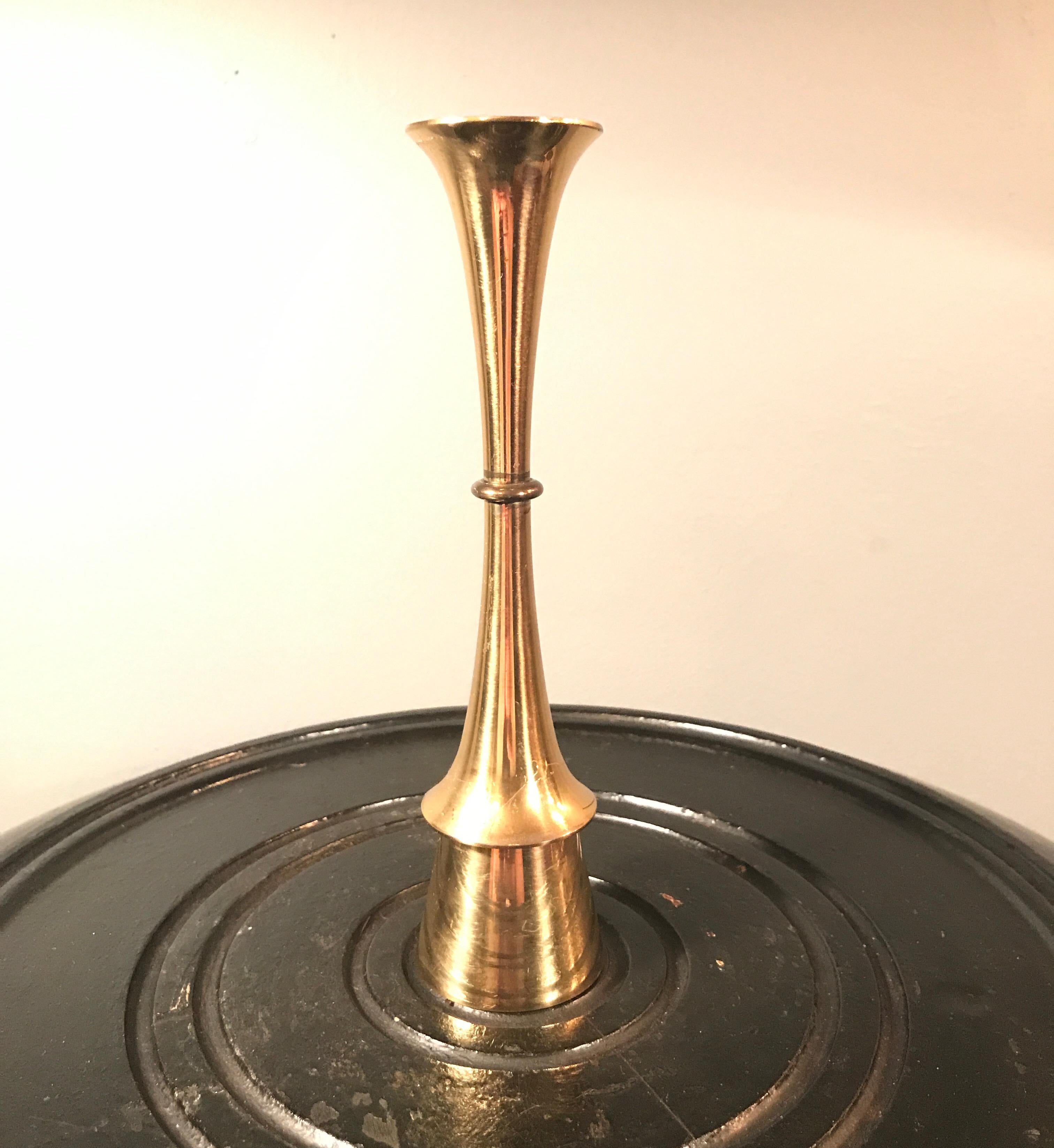 19th Century Vintage Danish Design Brass Candleholders