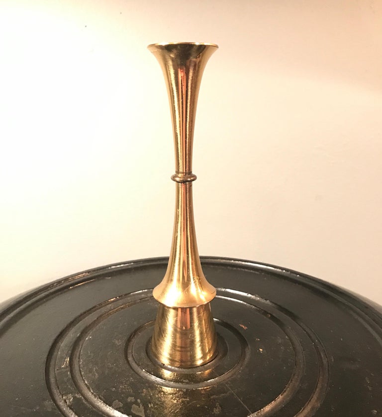 19th Century Vintage Danish Design Brass Candleholders For Sale