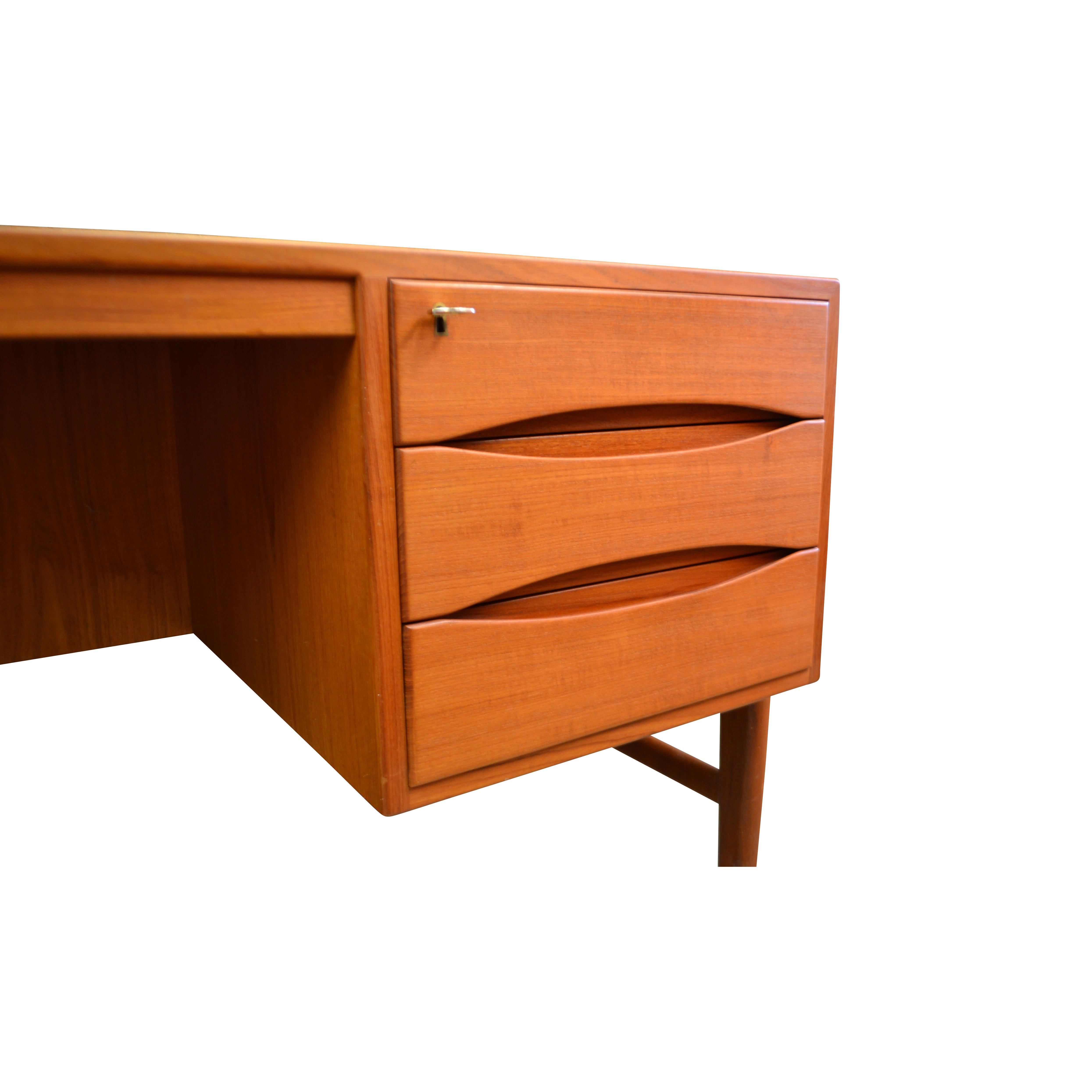 20th Century Vintage Danish design Chr. Møller teak desk For Sale