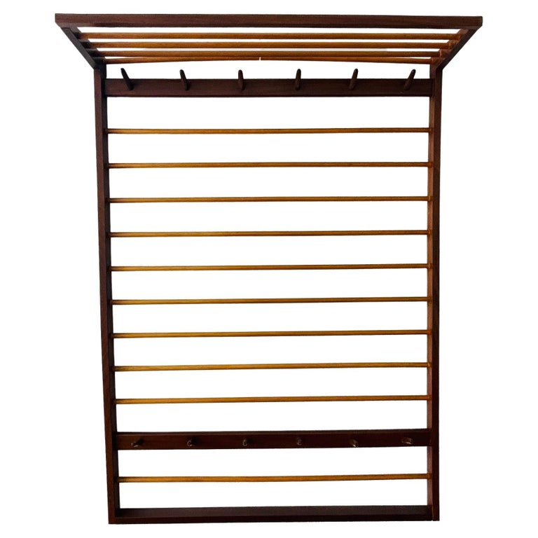 Vintage Danish Design Coatrack, Wooden Coat Rack, Mid Century Coat Rack