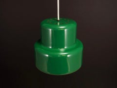Vintage Danish Design Green Metal Lamp Midcentury