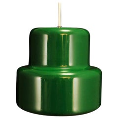 Vintage Danish Design Green Metal Lamp Midcentury