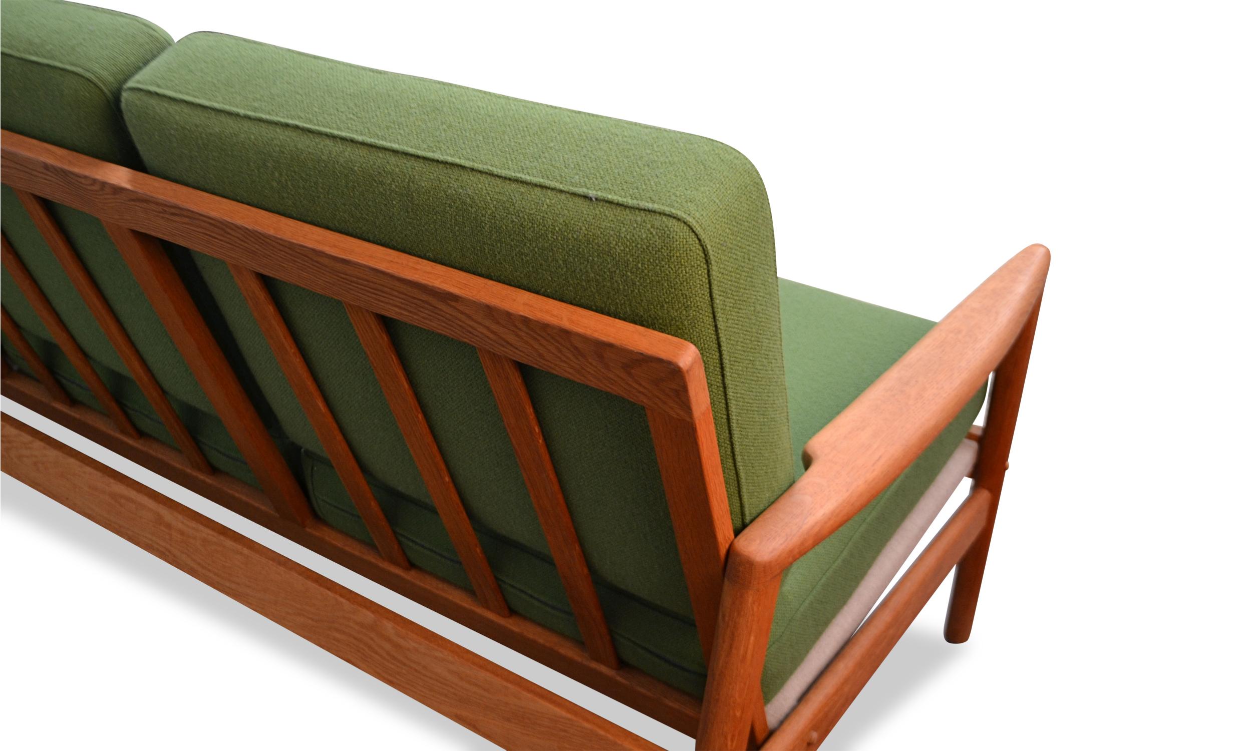 Vintage Danish Design Hans Olsen Oak 3-Seater Sofa 3