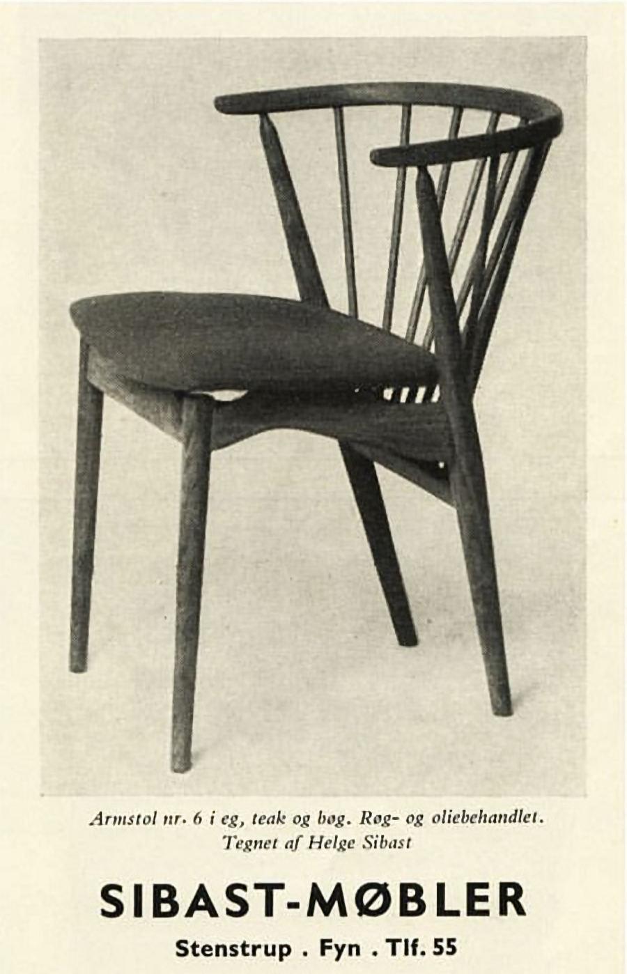 Chaises de salle à manger vintage en chêne design danois Helge Sibast no.6 en vente 3